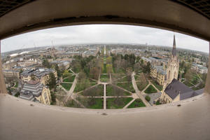 View from the cupola of the Main Building. (Photo by Matt Cashore/University of Notre Dame)